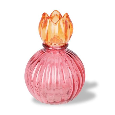 PCANDELA VETRO TULIPANO H14X6 3 ASSORTITI